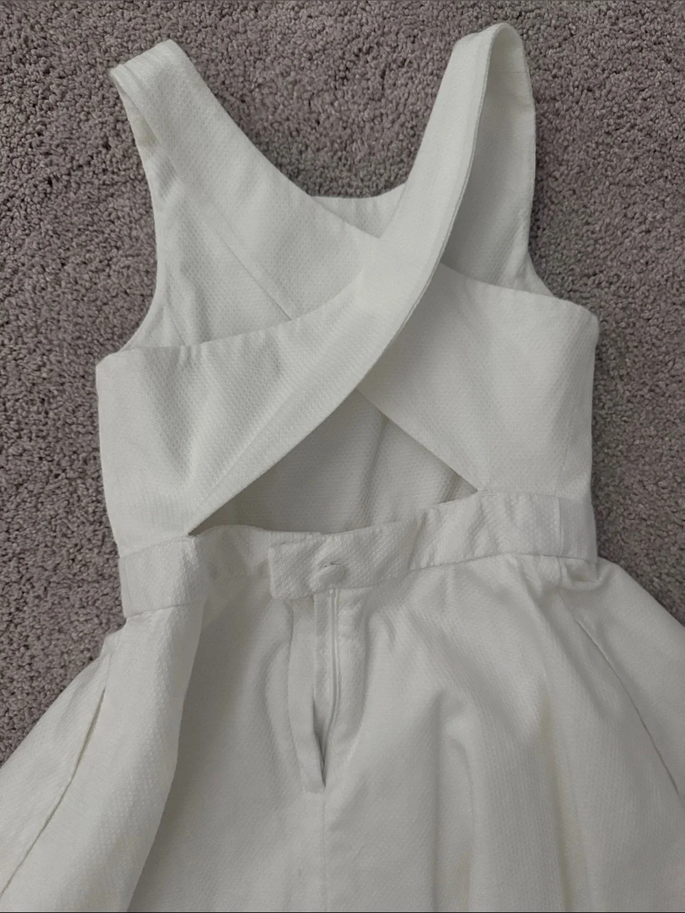 Ralph Lauren White Girls' Sleeveless Fit-and-Flare Dress with Pockets